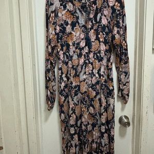 Knox Rose Multicolor Floral Print Midi Dress.